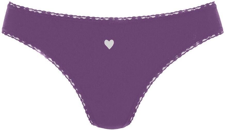Lascana String met schattige hartjesprints en van elastische katoenkwaliteit (Set van 5) - Foto 4