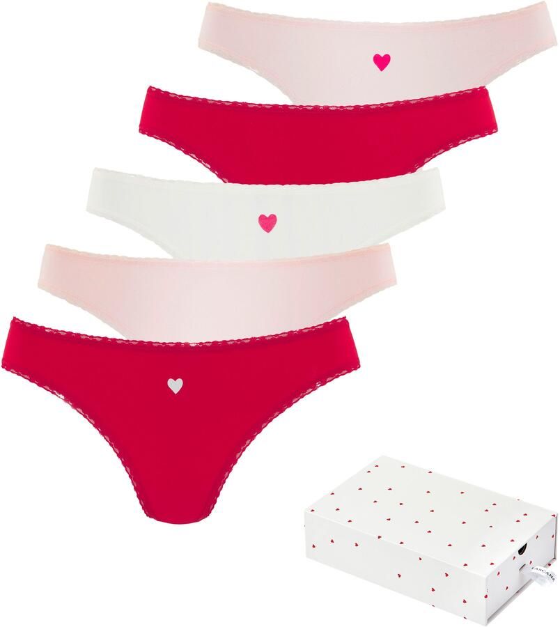 Lascana String met schattige hartjesprints en van elastische katoenkwaliteit (Set van 5) - Foto 5