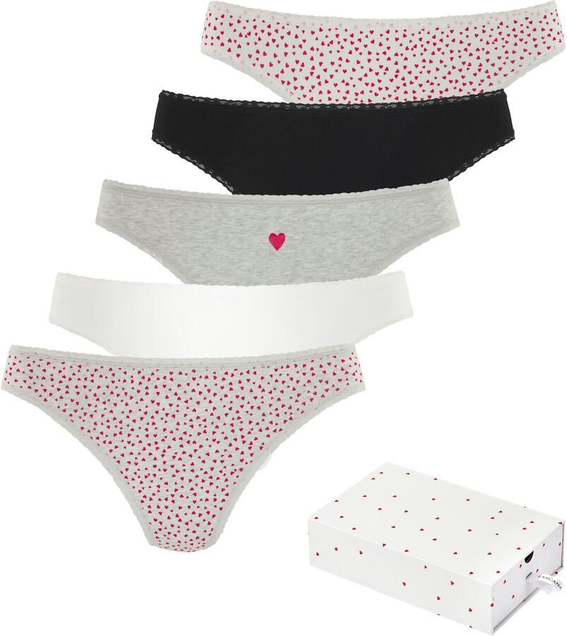 Lascana String met schattige hartjesprints en van elastische katoenkwaliteit (Set van 5) - Foto 5