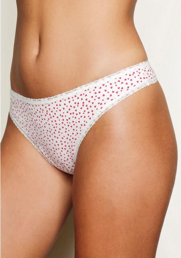 Lascana String met schattige hartjesprints en van elastische katoenkwaliteit (Set van 5) - Foto 3