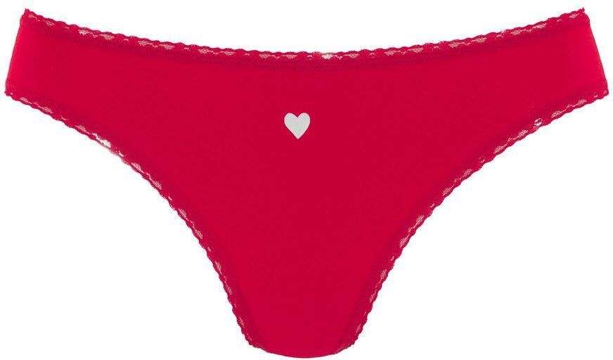 Lascana String met schattige hartjesprints en van elastische katoenkwaliteit (Set van 5) - Foto 4