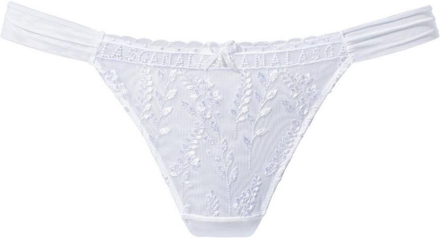 Lascana String Mirabel Amira-Collectie van mesh met glanzend bloe borduursel transparant ondergoed - Foto 5