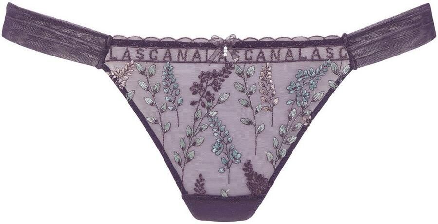 Lascana String Mirabel Amira-Collectie van mesh met glanzend bloe borduursel transparant ondergoed - Foto 2