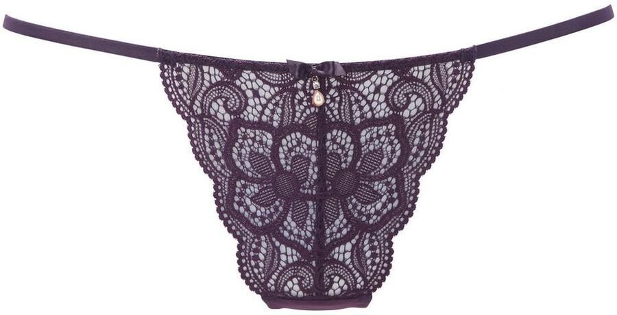 Lascana String Nikoletta van gebloemd kant met accessoire in kralen-look - Foto 2