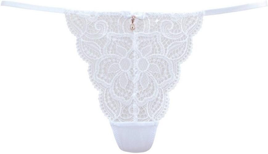 Lascana String Nikoletta van gebloemd kant met accessoire in kralen-look - Foto 7