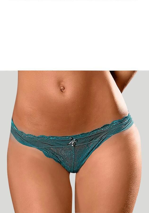 Lascana String Premium Dessous van delicate kant met fijne decoratieve strik en accessoire - Foto 5