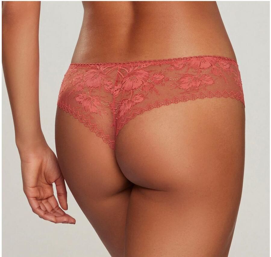 Lascana String rondom van bloemige subtiel transparante kant