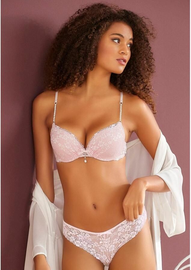 Lascana String rondom van gebloemde kant dessous - Foto 2