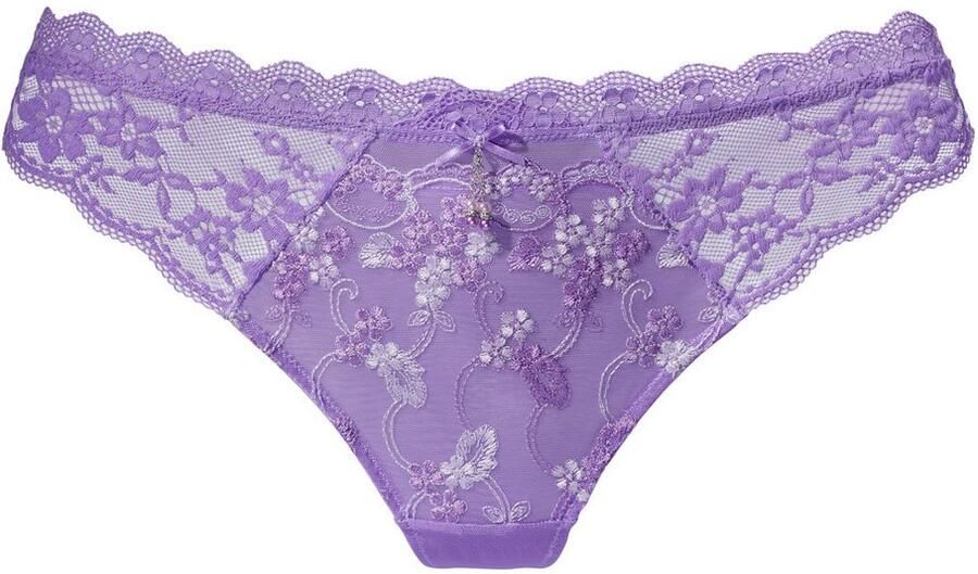 Lascana String van edele geborduurde kant en zij jacquard kantinzetten - Foto 5