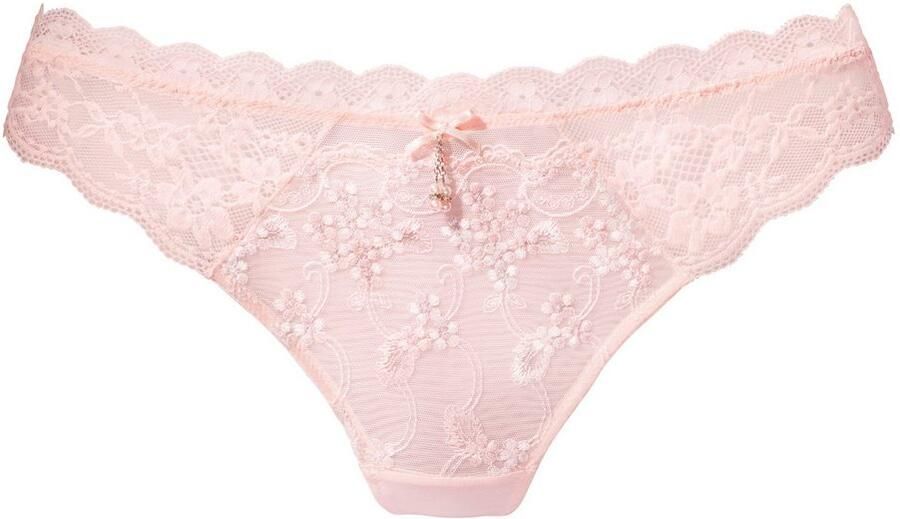 Lascana String van edele geborduurde kant en zij jacquard kantinzetten - Foto 3