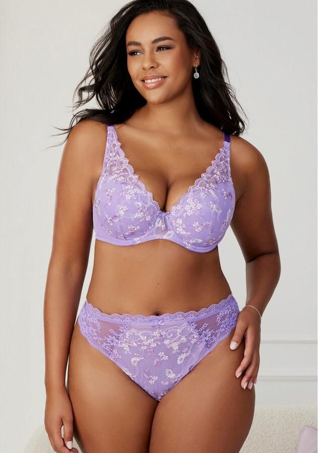 Lascana String van edele geborduurde kant en zij jacquard kantinzetten - Foto 4