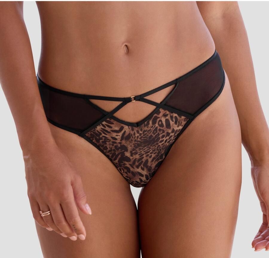 Lascana String van subtiel transparant leo-mesh met cut-out sexy lingerie - Foto 6