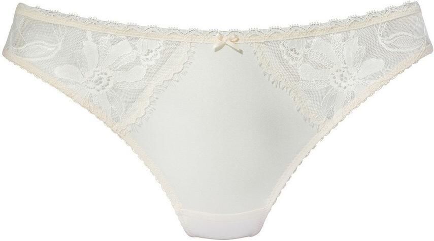 Lascana String van zijdeachtig materiaal en edele jacquardkant - Foto 3