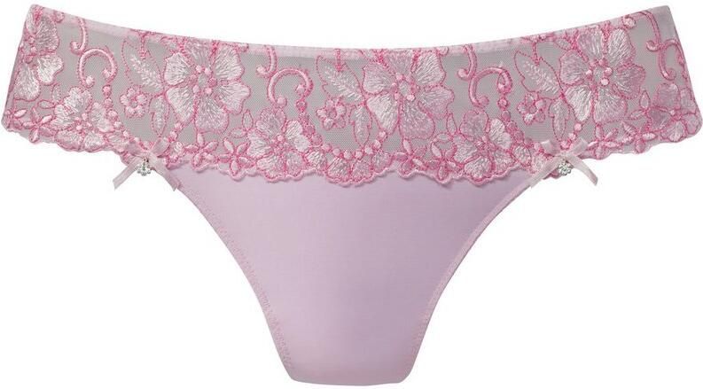 Lascana String Wanda Dessous met borduurkant in gebloemde look - Foto 4