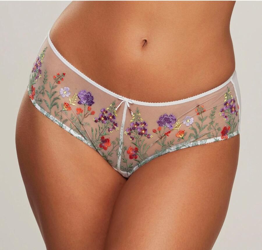 Lascana Stringpants Maria met kleurrijke bloemen van geborduurd kant - Foto 4