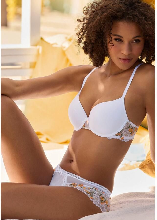 Lascana Stringpants van delicate bloemige borduurkant en zachte soft-mesh - Foto 2