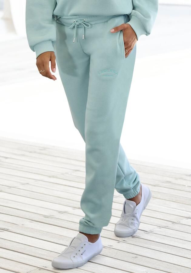 Lascana Sweatbroek Loungebroek Relaxbroek Loungebroek met zijzakken en logo-borduurwerk loungewear - Foto 7