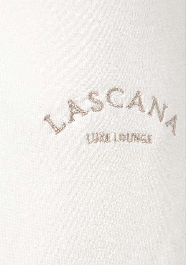 Lascana Sweatbroek Loungebroek Relaxbroek Loungebroek met zijzakken en logo-borduurwerk loungewear - Foto 4