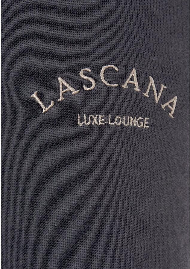 Lascana Sweatbroek Loungebroek Relaxbroek Loungebroek met zijzakken en logo-borduurwerk loungewear - Foto 4