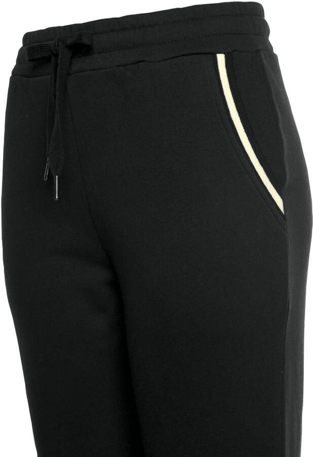 Lascana Sweatbroek met gestreepte ribboord loungepak - Foto 3