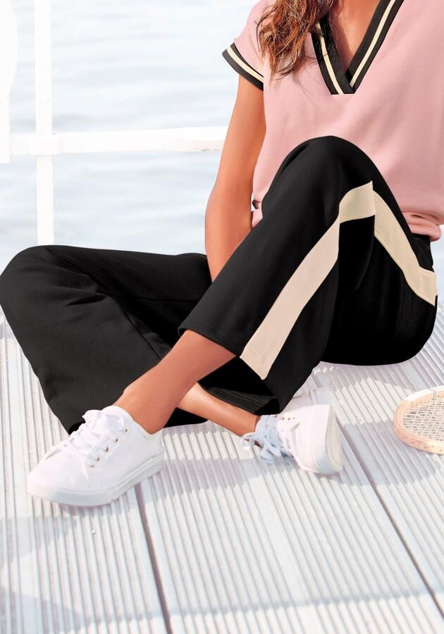 Lascana Sweatbroek met wijd been loungewear - Foto 8