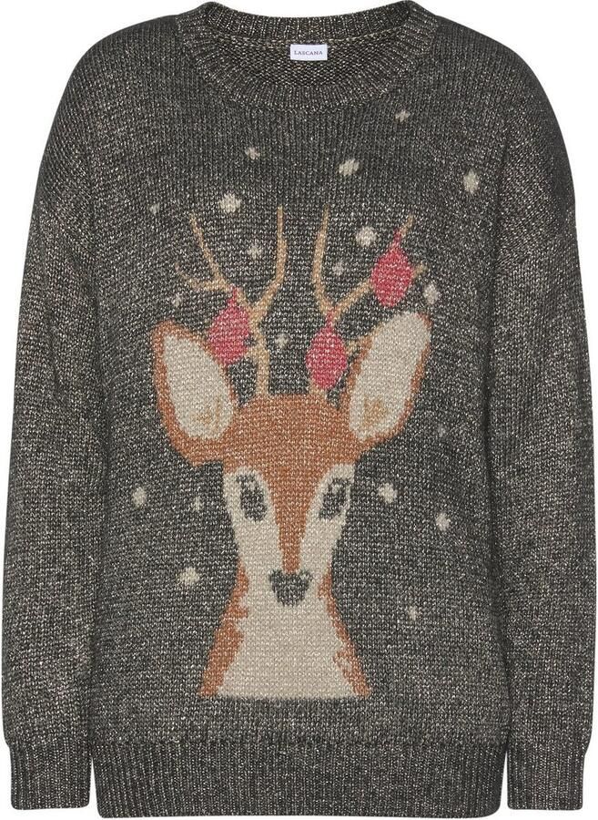 Lascana Sweater Kersttrui met ingebreid motief loungewear - Foto 2