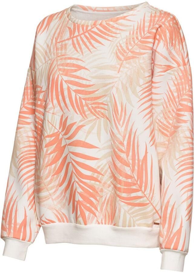 Lascana Sweater Loungeshirt Loungetop met allover-bladerenprint loungewear (1-delig) - Foto 3