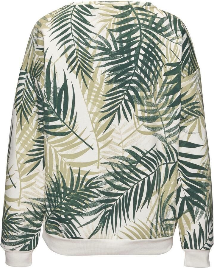 Lascana Sweater Loungeshirt Loungetop met allover-bladerenprint loungewear (1-delig) - Foto 4