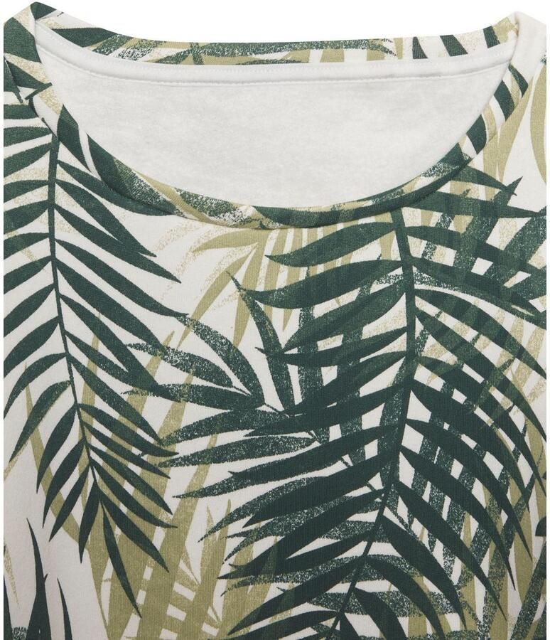 Lascana Sweater Loungeshirt Loungetop met allover-bladerenprint loungewear (1-delig) - Foto 2