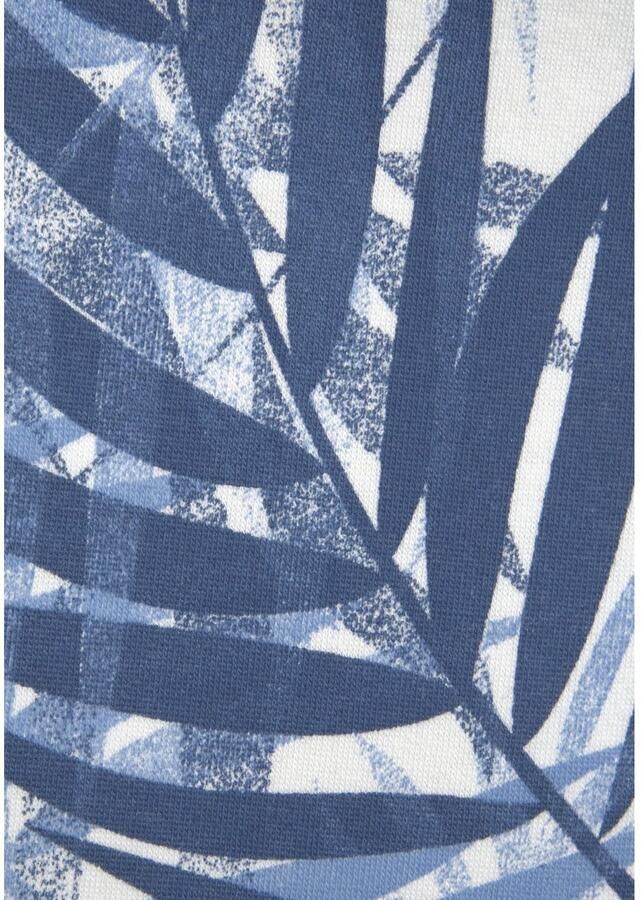 Lascana Sweater Loungeshirt Loungetop met allover-bladerenprint loungewear (1-delig) - Foto 2