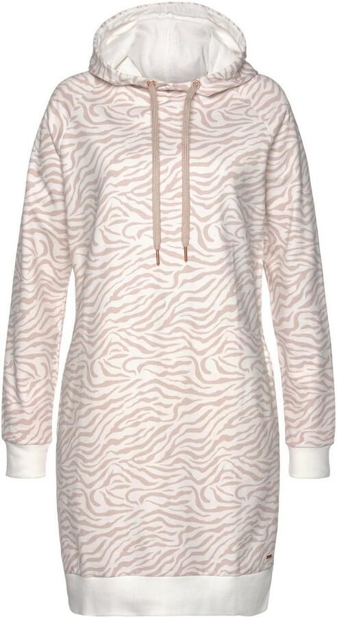 Lascana Sweatjurk Met een capuchon met capuchon en zij-ingangszakken loungewear - Foto 7