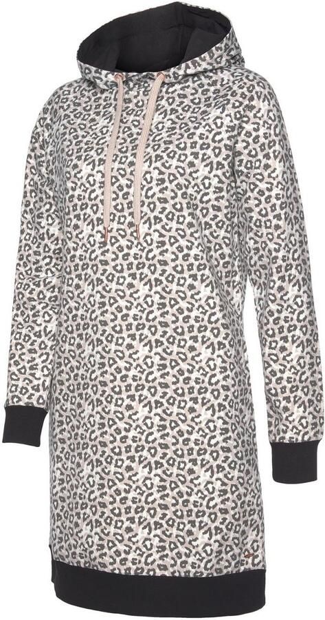 Lascana Sweatjurk Met een capuchon met capuchon en zij-ingangszakken loungewear - Foto 5