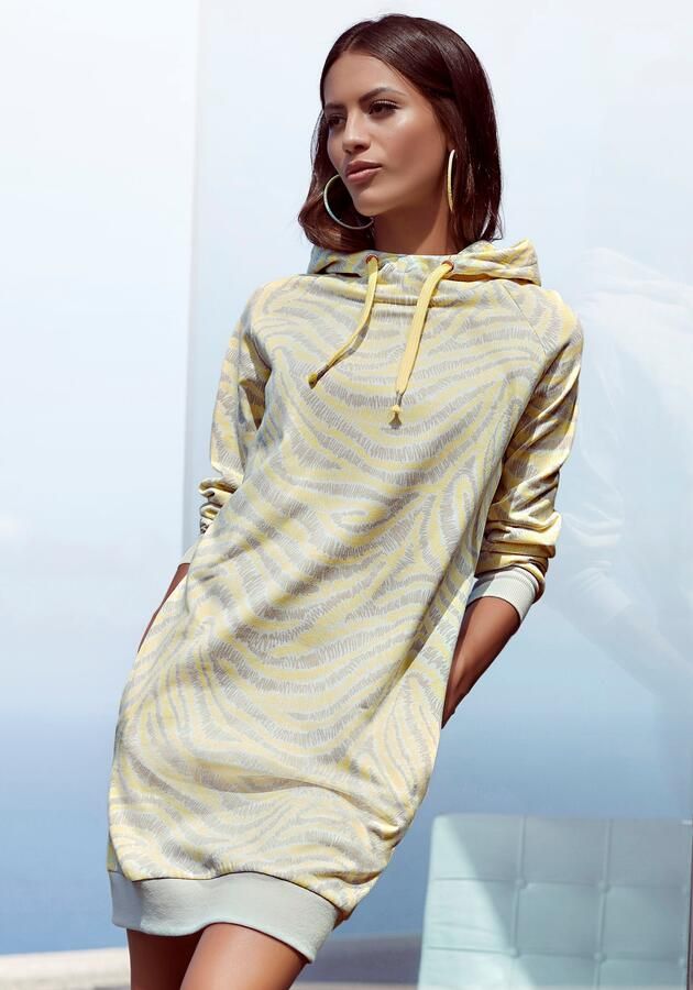 Lascana Sweatjurk met zakken opzij - Foto 7