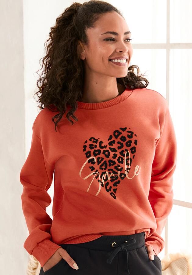 Lascana Sweatshirt met hart-leeuwprint loungewear - Foto 6