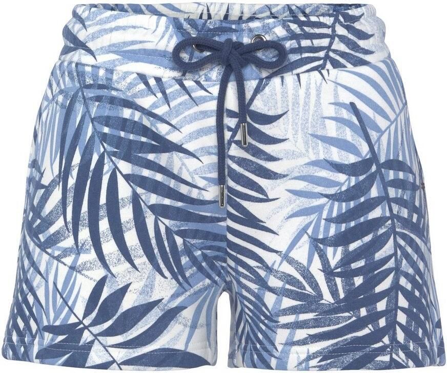 Lascana Sweatshort -lounge shorts Loungebroek met mooie allover-bladerenprint loungewear (1-delig) - Foto 2
