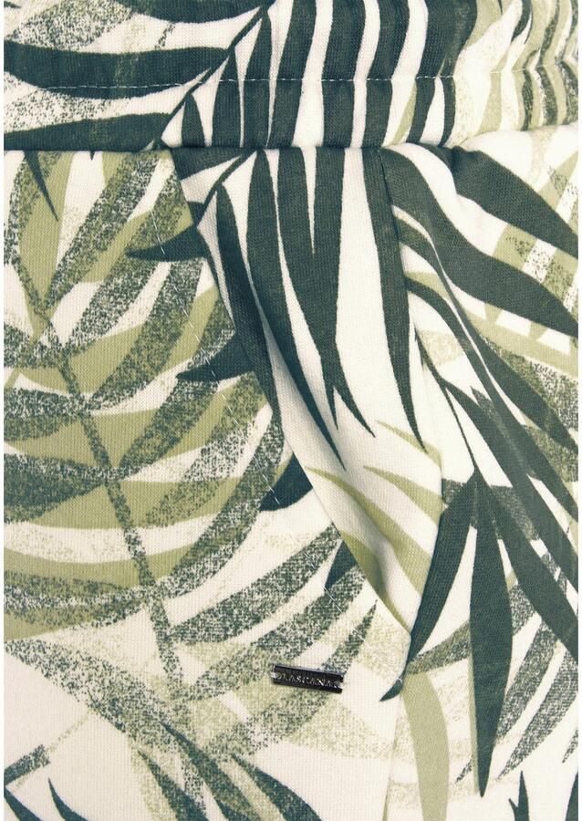 Lascana Sweatshort -lounge shorts Loungebroek met mooie allover-bladerenprint loungewear (1-delig) - Foto 3