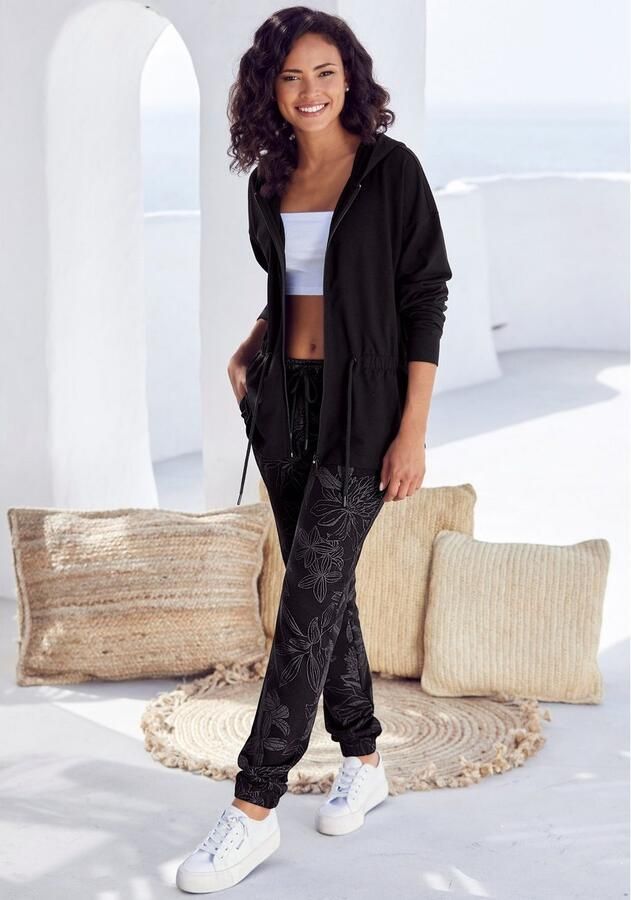 Lascana Sweatvest met koord in de taille loungewear - Foto 3