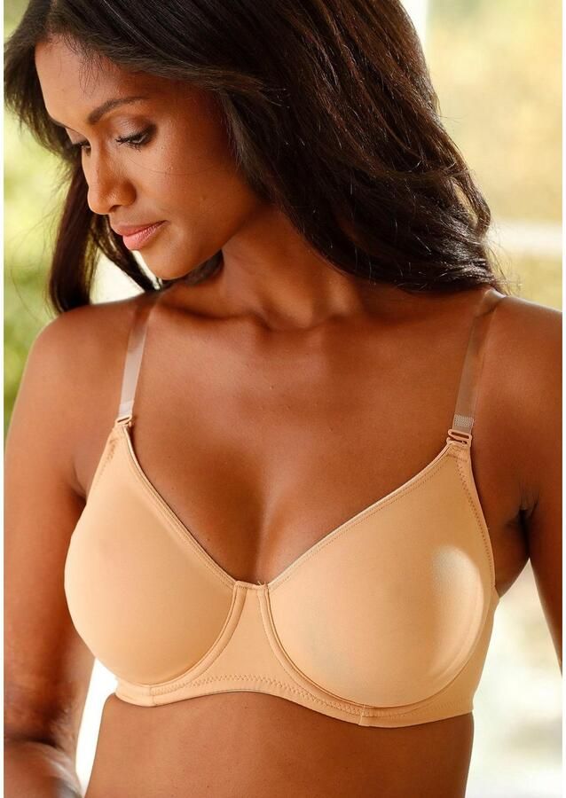 Lascana T-shirt-bh met 3 bandjes (verwisselbare bandjes) en borduursel - Foto 3