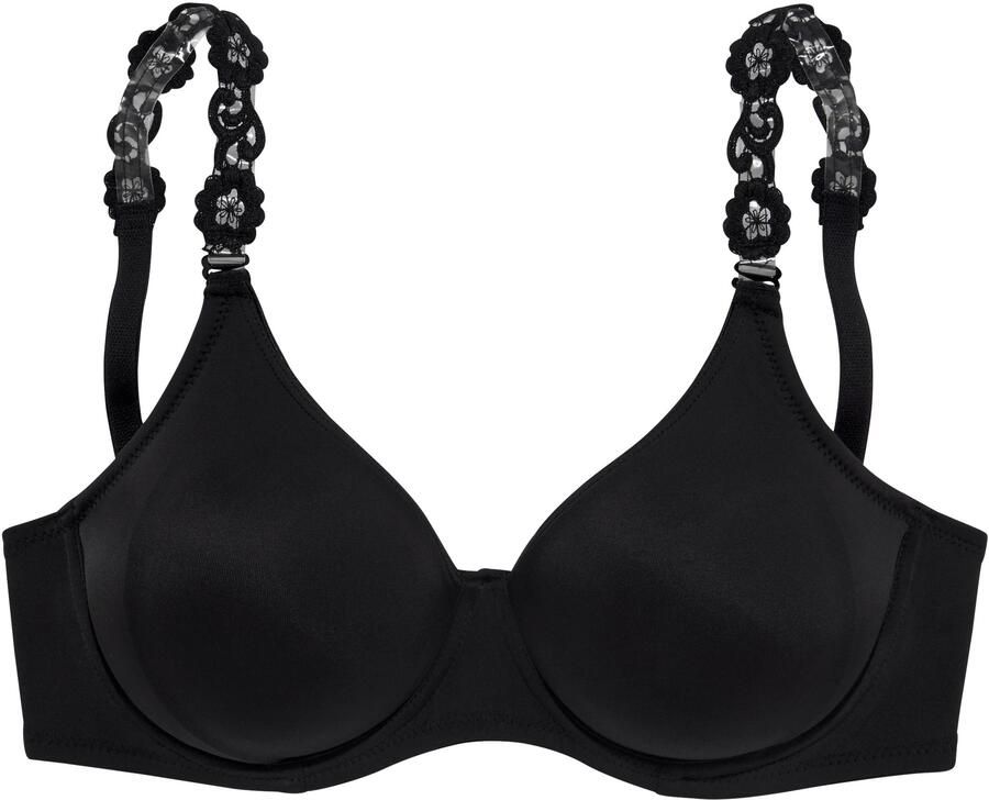 Lascana T-shirt-bh met 3 bandjes (verwisselbare bandjes) en borduursel - Foto 4