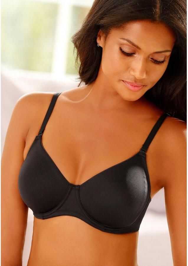 Lascana T-shirt-bh met 3 bandjes (verwisselbare bandjes) en borduursel - Foto 3