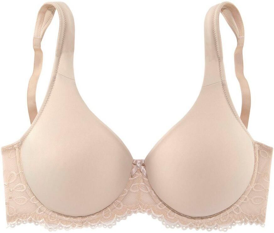 Lascana T-shirt-bh met bloeiende kant en zijdeachtige microvezel - Foto 3