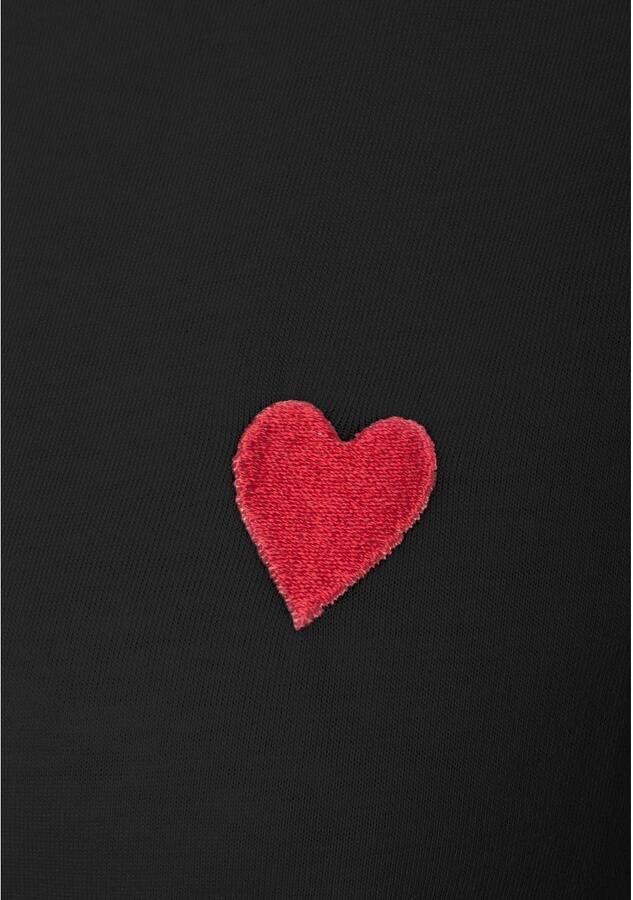 Lascana T-shirt met schattige geborduurde hartjes katoenen shirt met korte mouwen - Foto 4