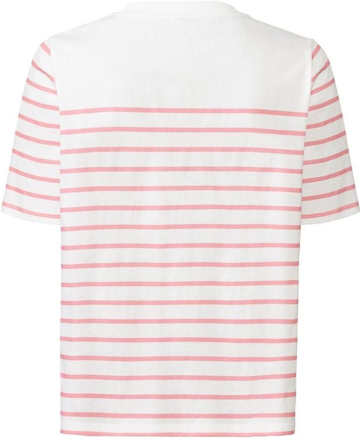 Lascana T-shirt met strepen katoenen shirt met korte mouwen slanke look basic - Foto 2