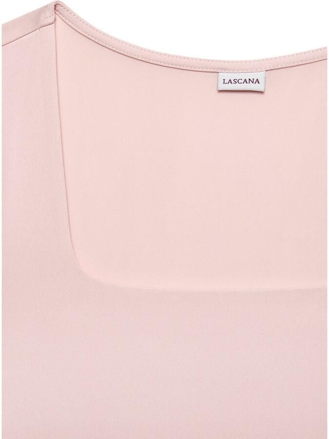 Lascana T-shirt van kreukvrij materiaal elegant kortarmshirt dubbelzijdig - Foto 5