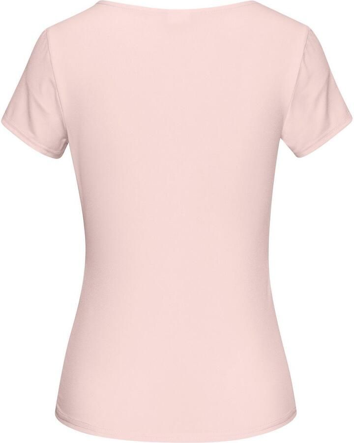 Lascana T-shirt van kreukvrij materiaal elegant kortarmshirt dubbelzijdig
