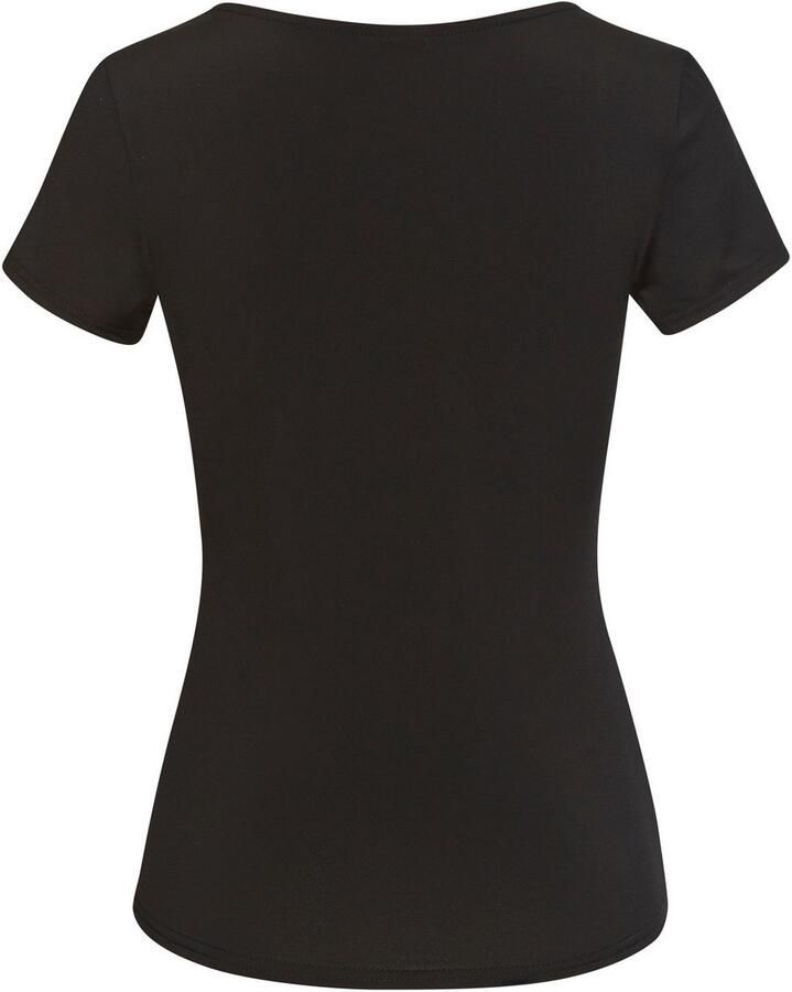 Lascana T-shirt van kreukvrij materiaal elegant kortarmshirt dubbelzijdig - Foto 5