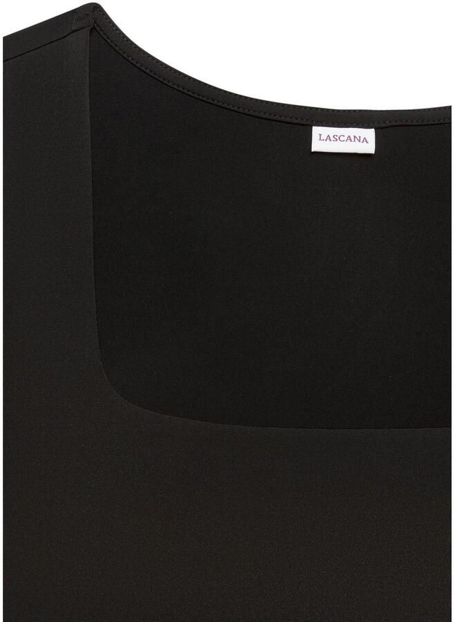 Lascana T-shirt van kreukvrij materiaal elegant kortarmshirt dubbelzijdig