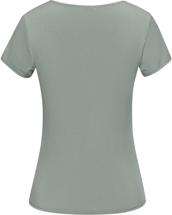 Lascana T-shirt van kreukvrij materiaal elegant kortarmshirt dubbelzijdig - Foto 6