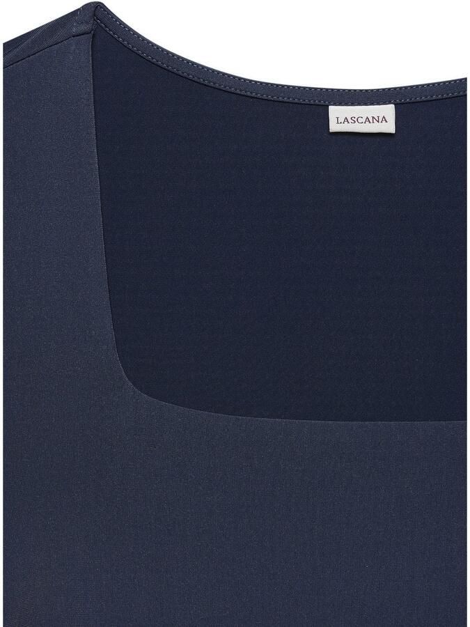 Lascana T-shirt van kreukvrij materiaal elegant kortarmshirt dubbelzijdig - Foto 2