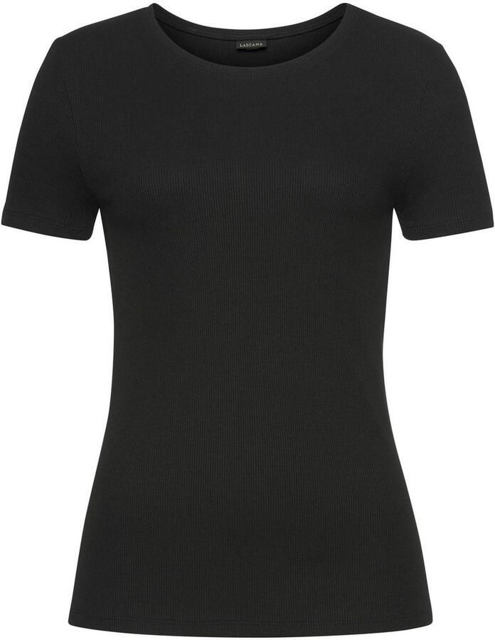 Lascana T-shirt van zacht ribmateriaal (Set van 2) - Foto 4